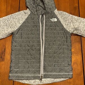 North Face quilted sweater fleece hoodie - size 4t